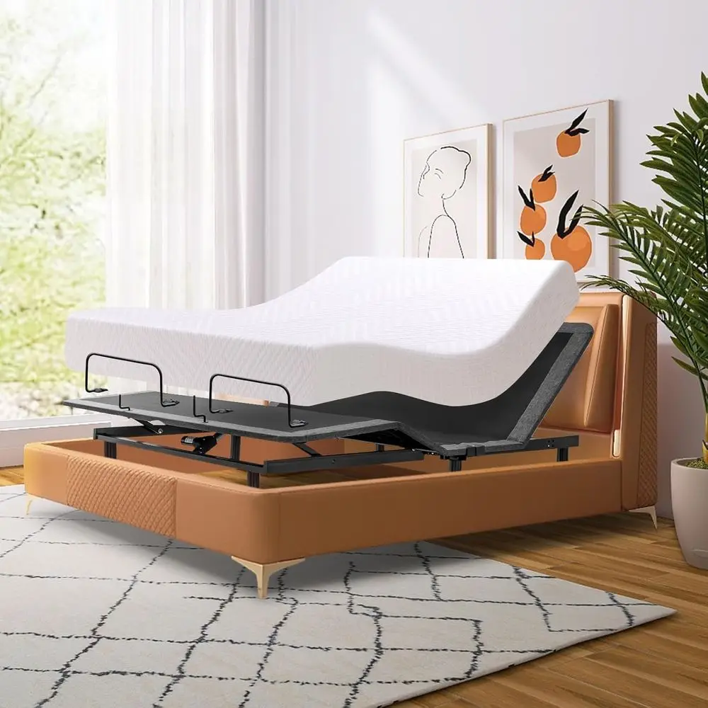 Memory Foam Mattress In A Box Queen - Queen Size Electric Adjustable Bed with