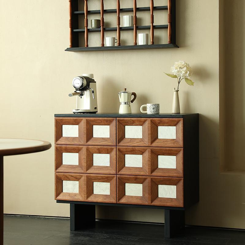 Storage - Medieval six-chest cabinet, contrasting color solid