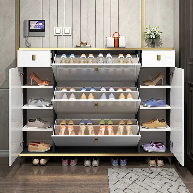 Ultra Thin Narrow Shoe Cabinet - Shoe Rack Cabinet Narrow Entryway ulasan dan harga