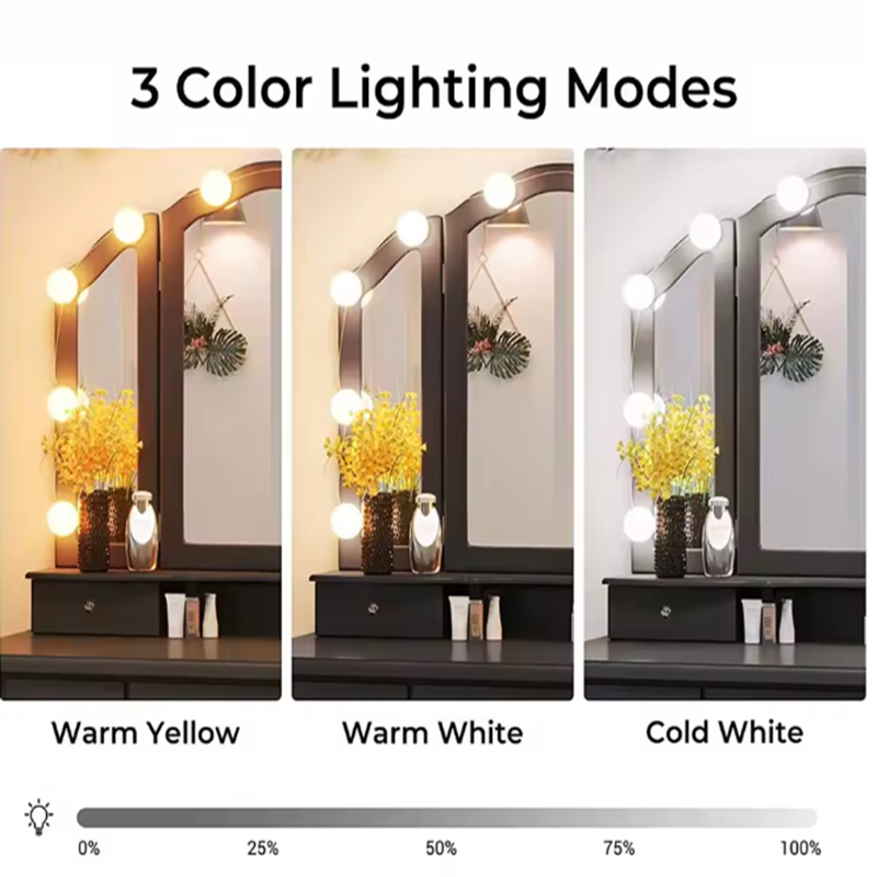 Hollywood Makeup Vanity Lamp D - Dressing Table Vanity With Lighted Mirror ulasan dan harga