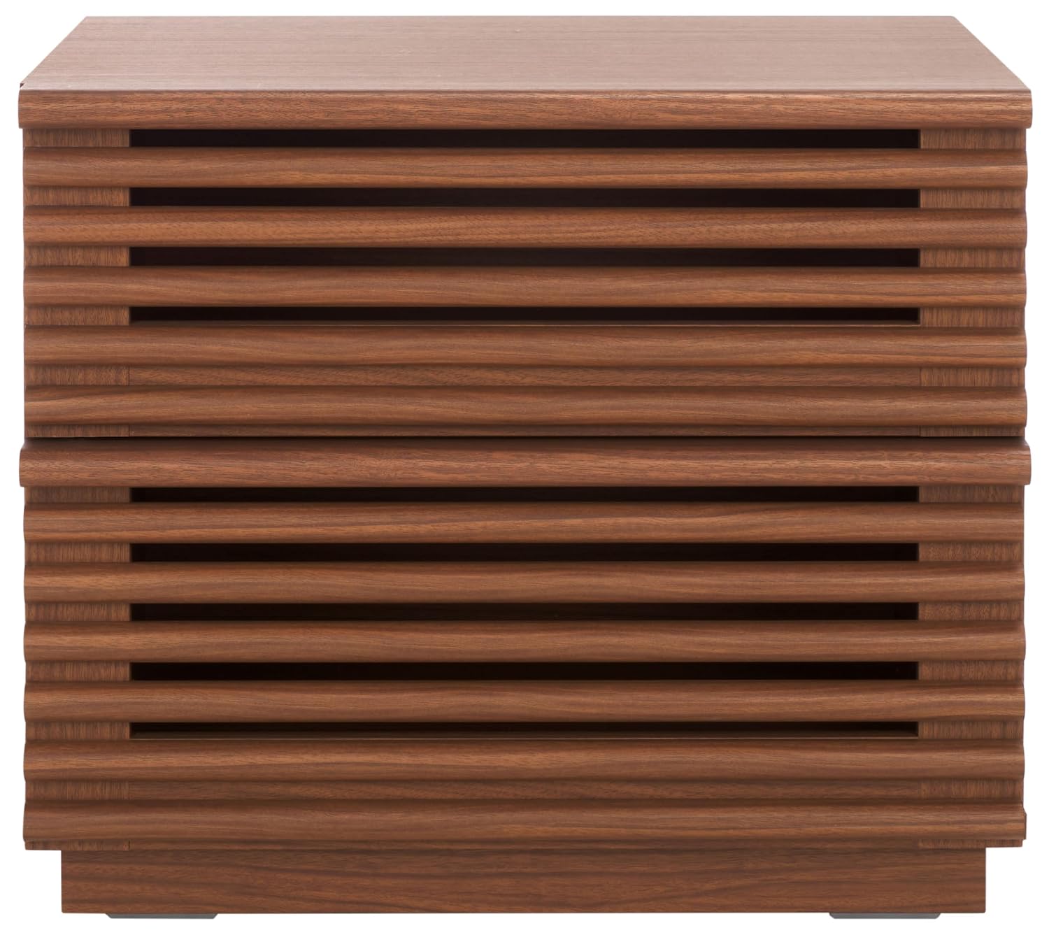 Averi Dark Walnut 2-Drawer Nig - Solid Wood Nightstand 2 Drawers ulasan dan harga