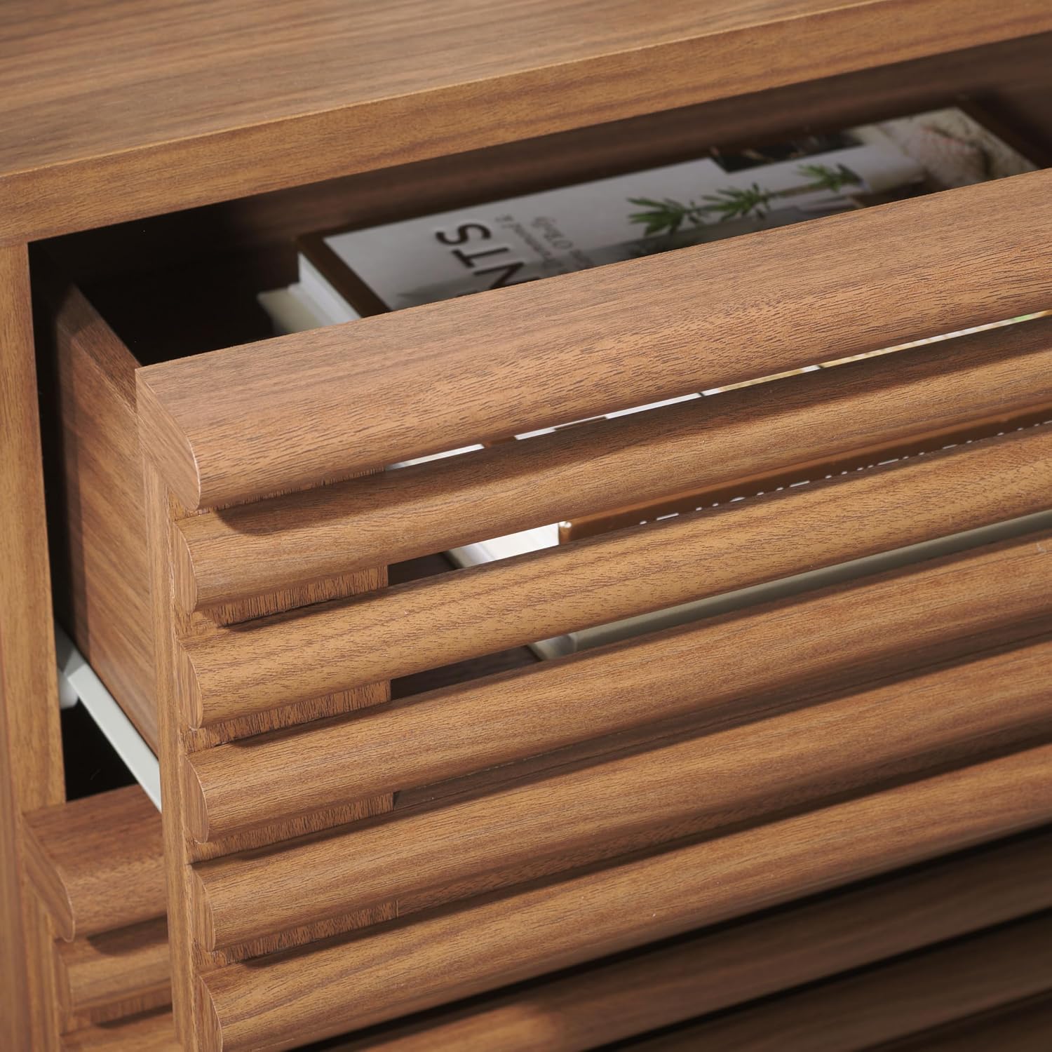Averi Dark Walnut 2-Drawer Nig - Solid Wood Nightstand 2 Drawers ulasan dan harga