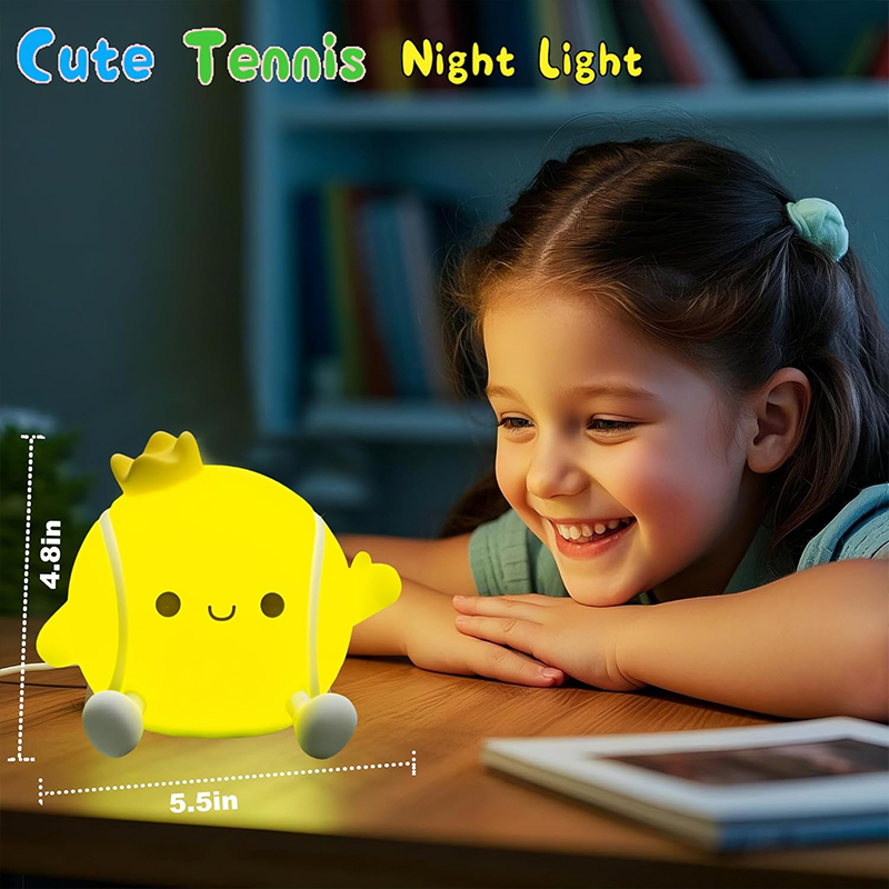 Cute Tennis Night Light Silico - Floating Nightstand With Led Light ulasan dan harga