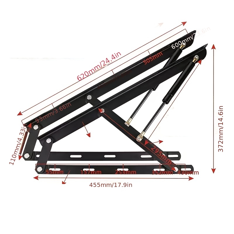 2pcs Bed Lift Mechanism 22kg/4 - Gas Lift Storage Bed Hydraulic ulasan dan harga