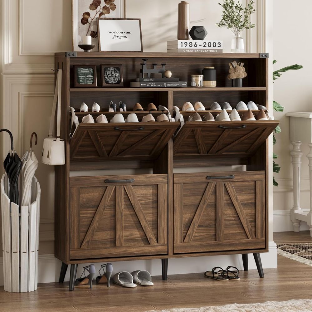 Shoe Cabinet with 4 lip Ders,a - Shoe Rack Cabinet Narrow Entryway ulasan dan harga