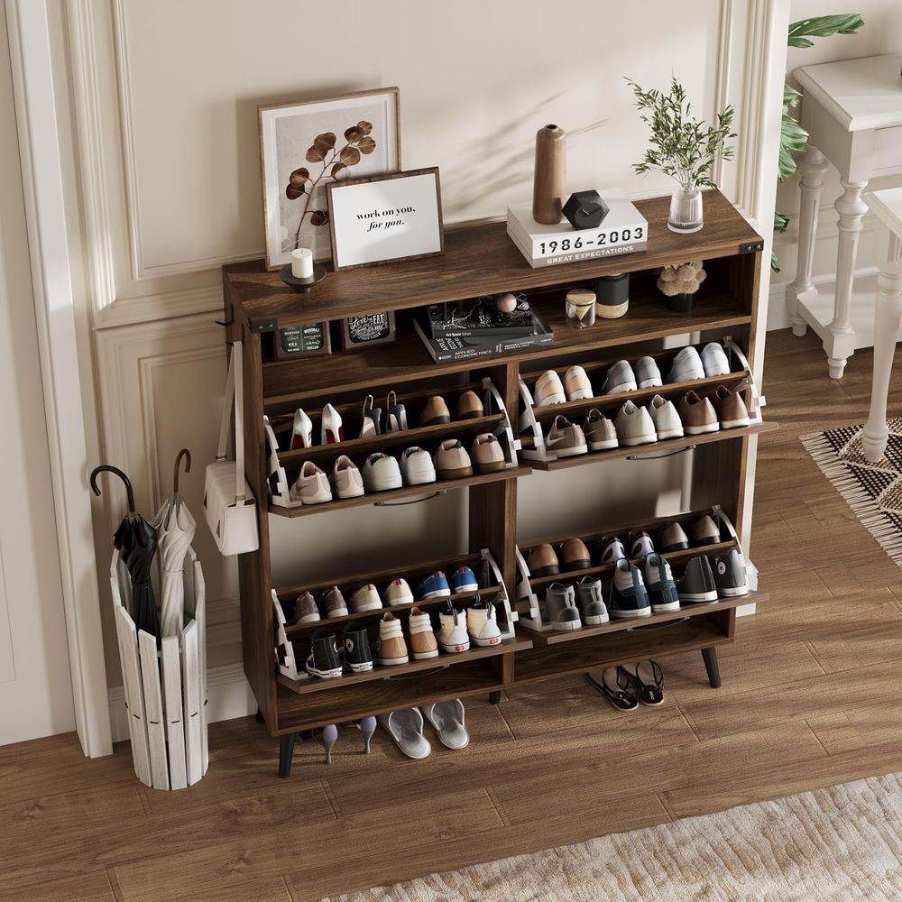 Shoe Cabinet with 4 lip Ders,a - Shoe Rack Cabinet Narrow Entryway ulasan dan harga
