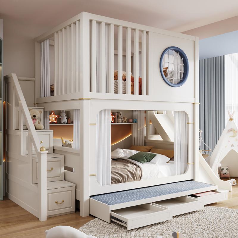 Kids' Bunk Beds with Slide and - Bunk Bed With Stairs And Slide ulasan dan harga