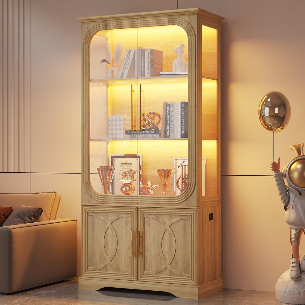 Display Cabinet with Glass Doo - Storage ulasan dan harga