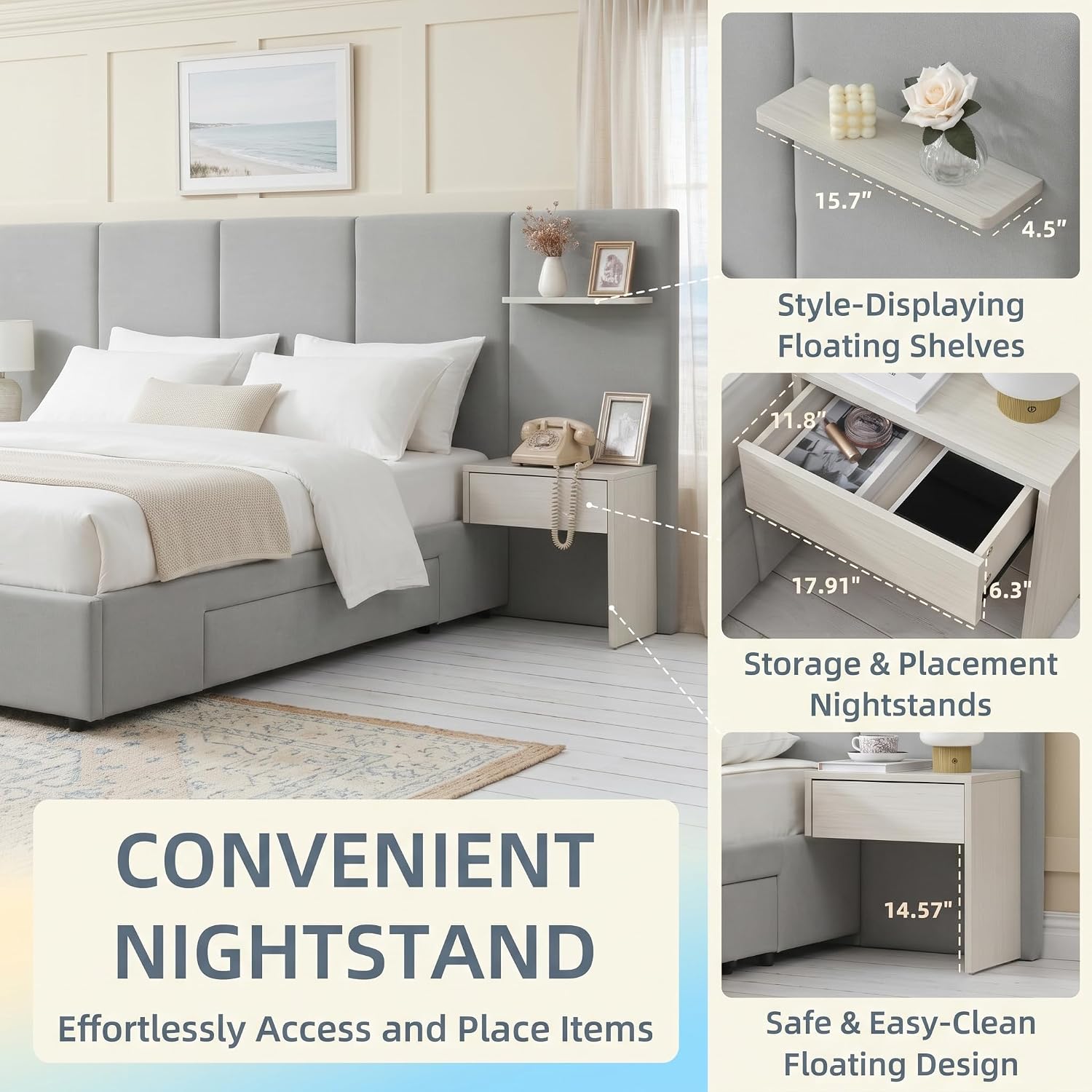 King Size Bed Frame with Stora - King Size Bed Frame With Storage Drawers ulasan dan harga