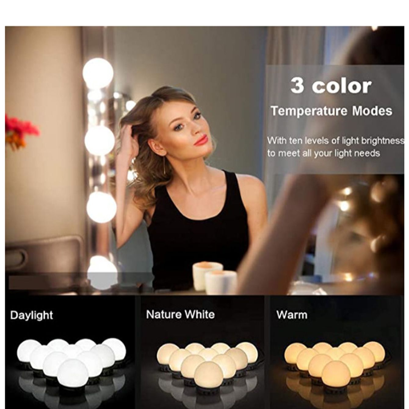 LED Makeup Mirror Light Bulbs  - Dressing Table Vanity With Lighted Mirror ulasan dan harga