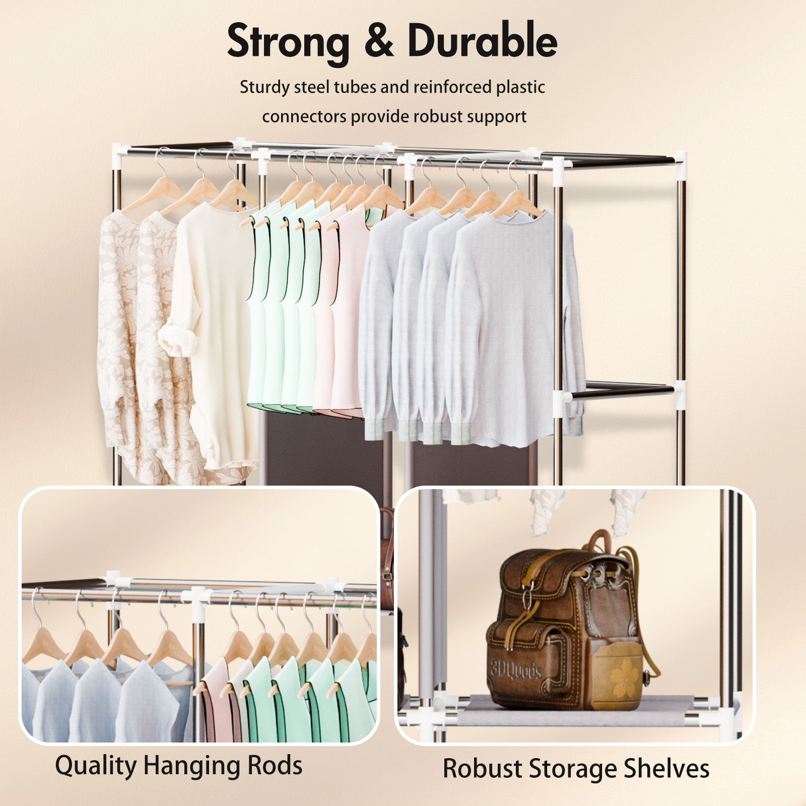 51-Inch Portable Closet Wardro - Wardrobe Closet Portable Fabric Cover ulasan dan harga