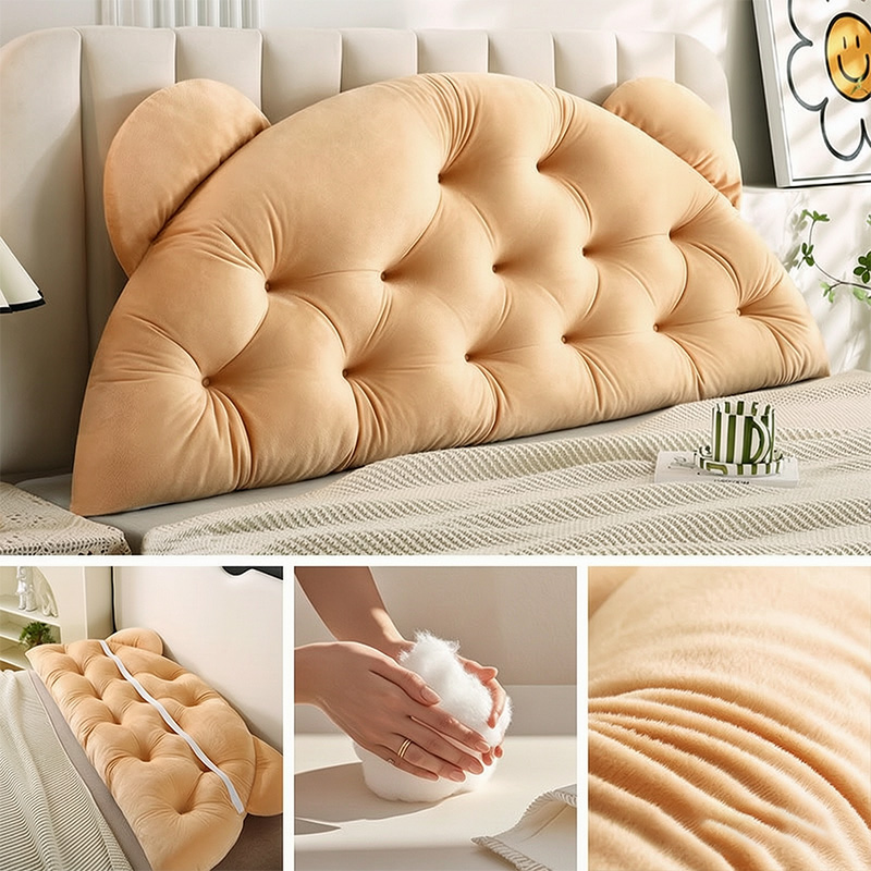 Bear Ear Headboard Backrest Cu - Headboard Cushion Backrest Tatami ulasan dan harga