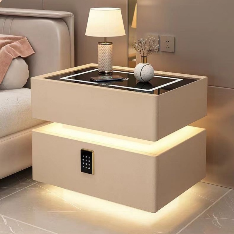 Modern Style Solid Wood Bedsid - Solid Wood Nightstand 2 Drawers ulasan dan harga