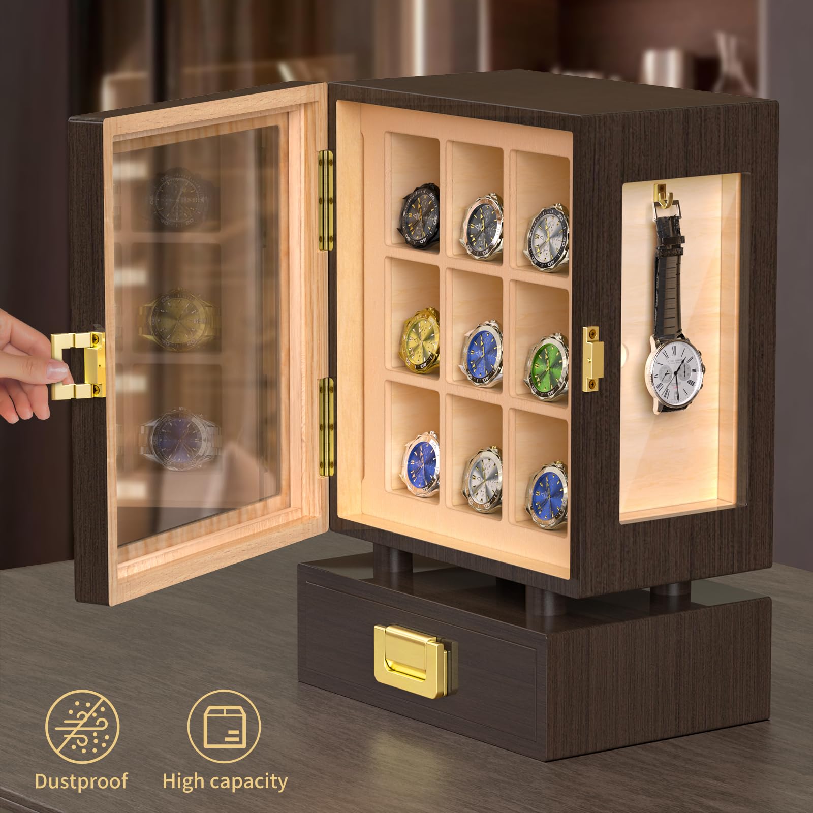 Custom Rectangle Wooden Watch  - Storage ulasan dan harga