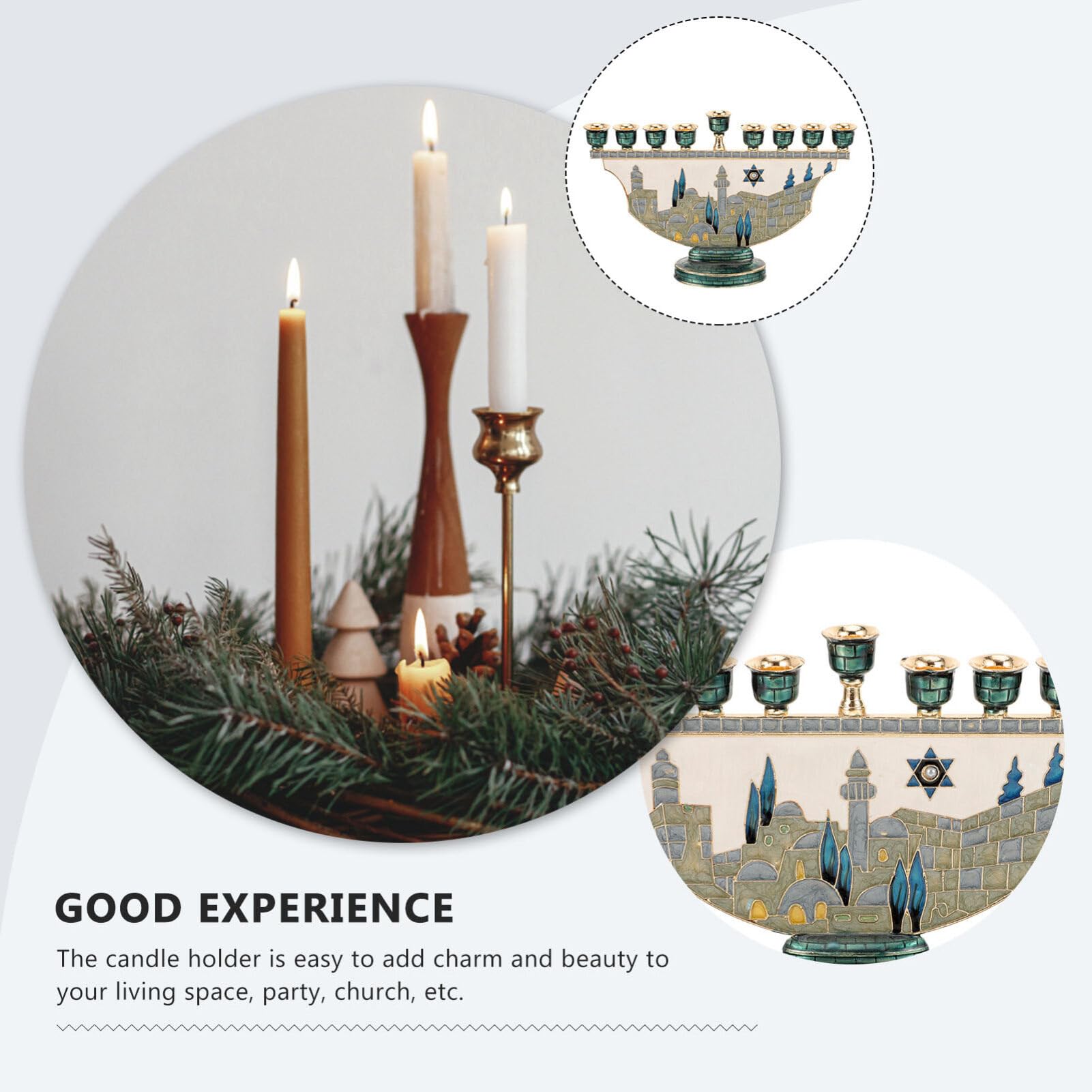 9 Branch Hanukkah Menorah Jeru - Tables ulasan dan harga