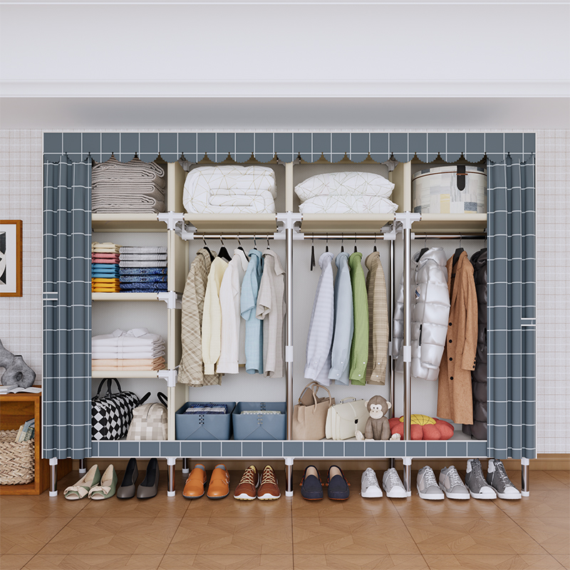Fashion-Print Portable Wardrob - Wardrobe Closet Portable Fabric Cover ulasan dan harga