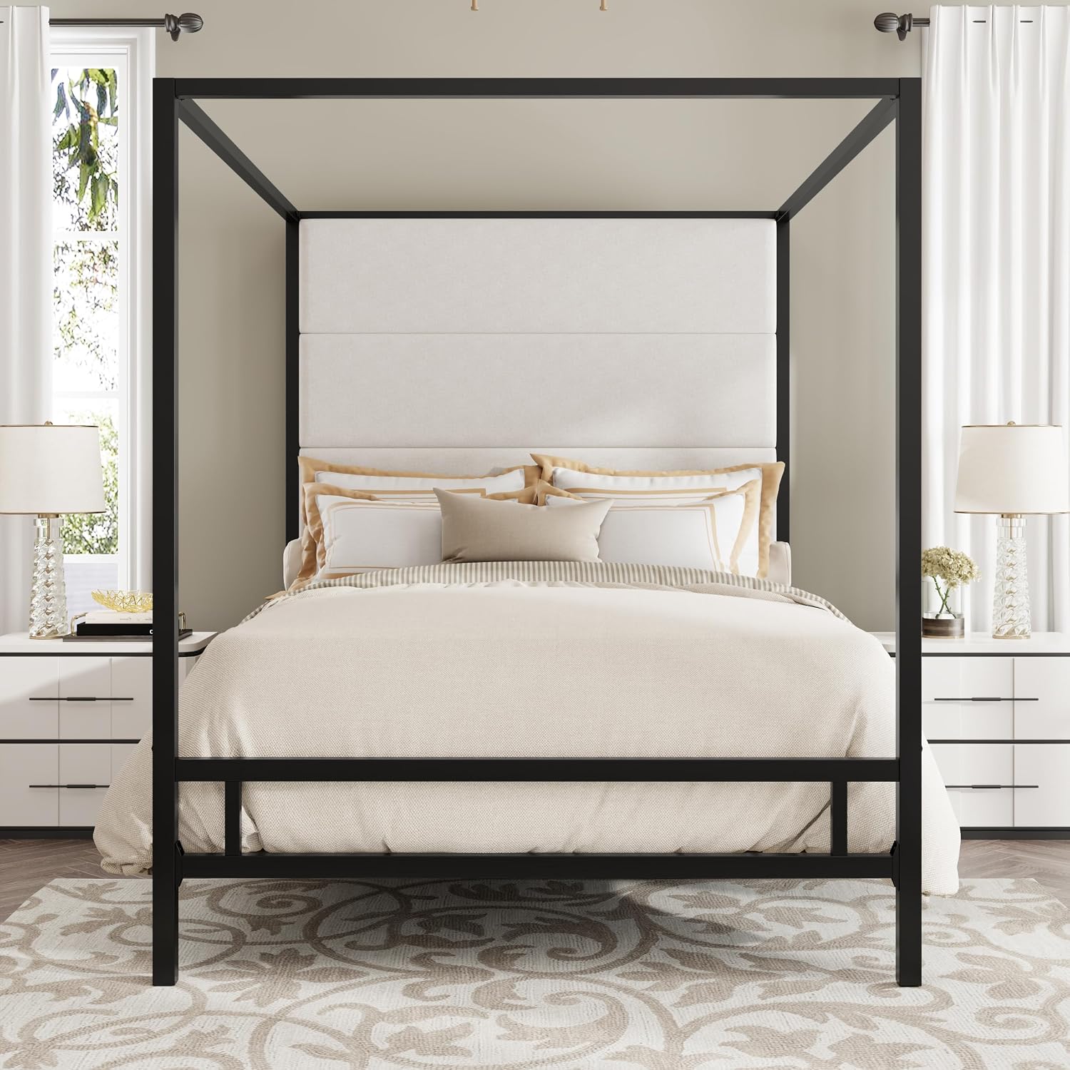 Queen Canopy Bed Frame Metal 4 - Canopy Bed Frame Metal Queen ulasan dan harga