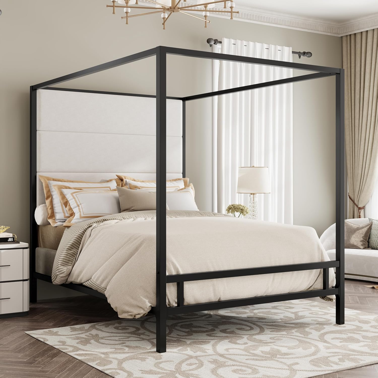 Queen Canopy Bed Frame Metal 4 - Canopy Bed Frame Metal Queen ulasan dan harga
