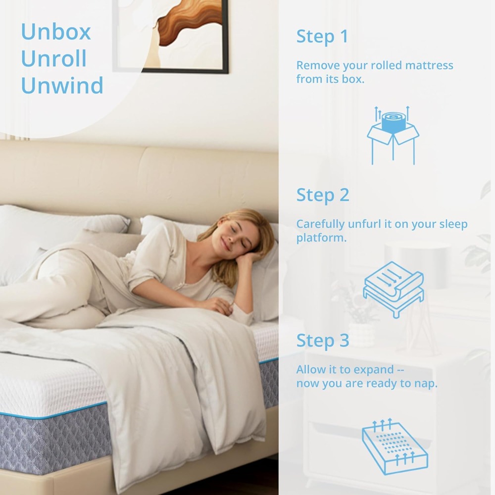 14 Inch Queen Mattress in a Bo - Memory Foam Mattress In A Box Queen ulasan dan harga