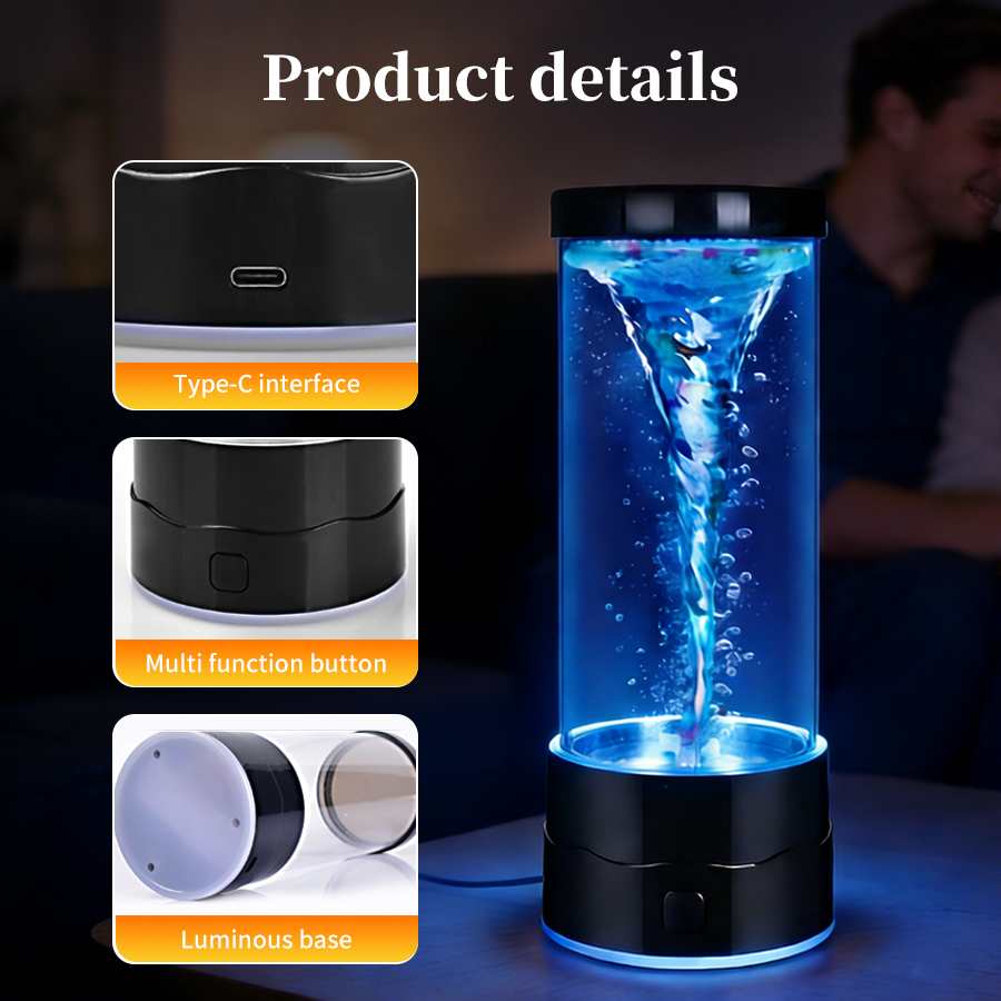 Creative LED Tornado Night Lig - Floating Nightstand With Led Light ulasan dan harga