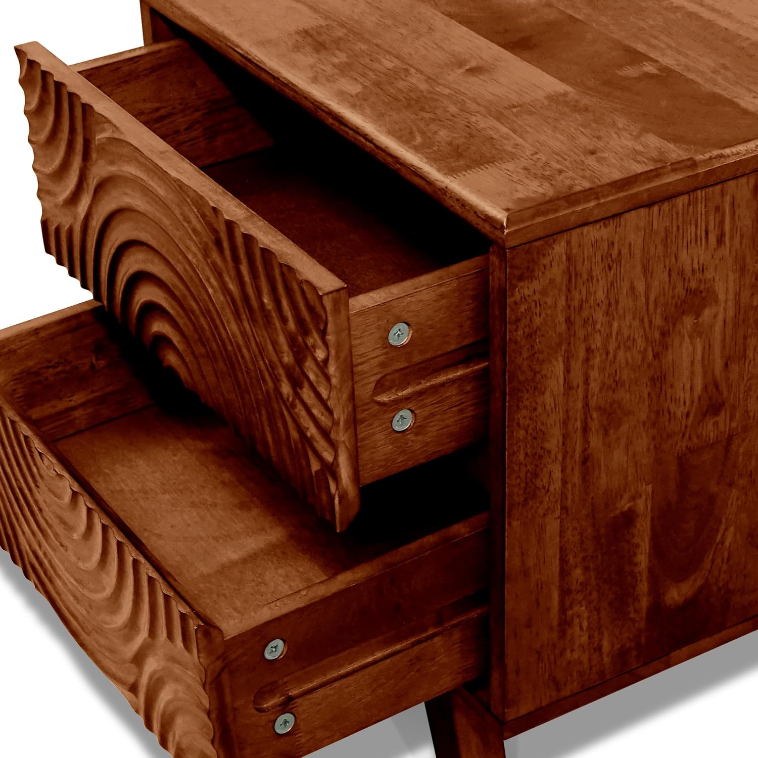 Acacia Solid Wood Nightstand w - Solid Wood Nightstand 2 Drawers ulasan dan harga