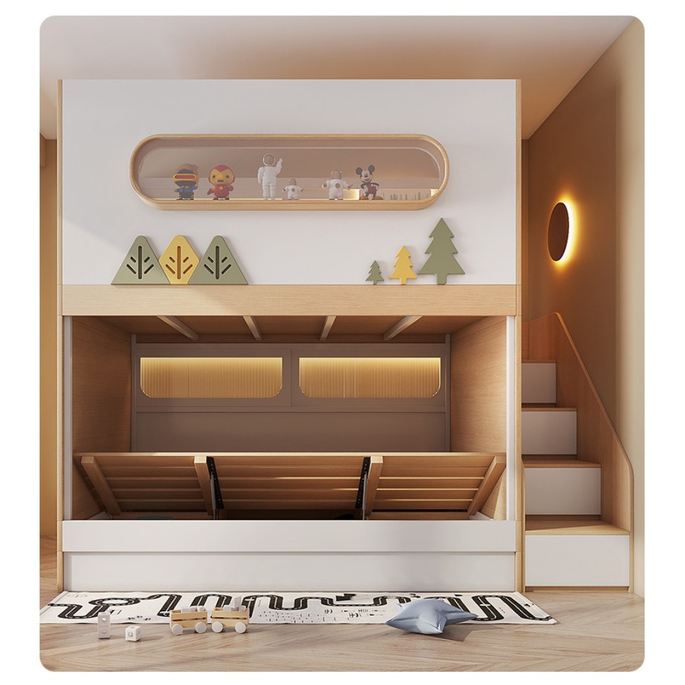 Space Capsule Treehouse Bunk B - Bunk Bed With Stairs And Slide ulasan dan harga