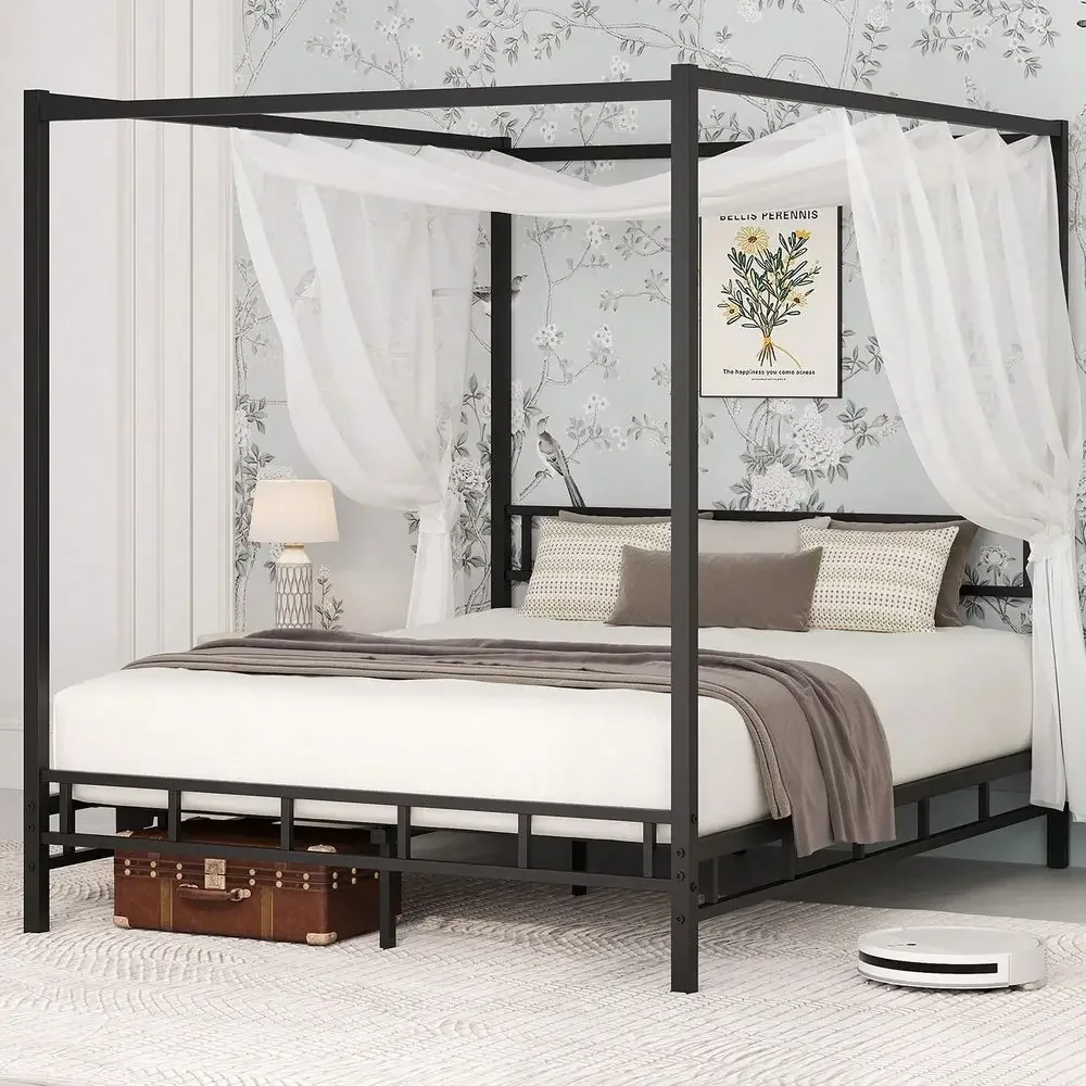 Metal Canopy Bed Frame, Queen  - Canopy Bed Frame Metal Queen ulasan dan harga