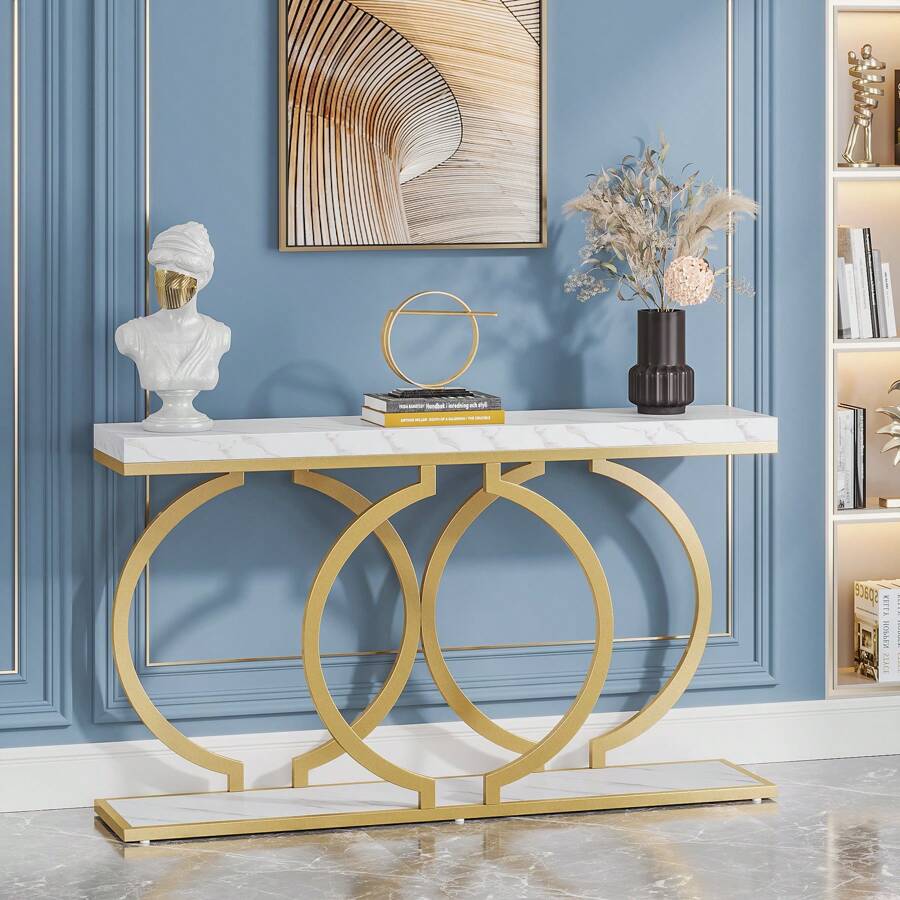 Inch Modern Gold Console Table - Sofas ulasan dan harga