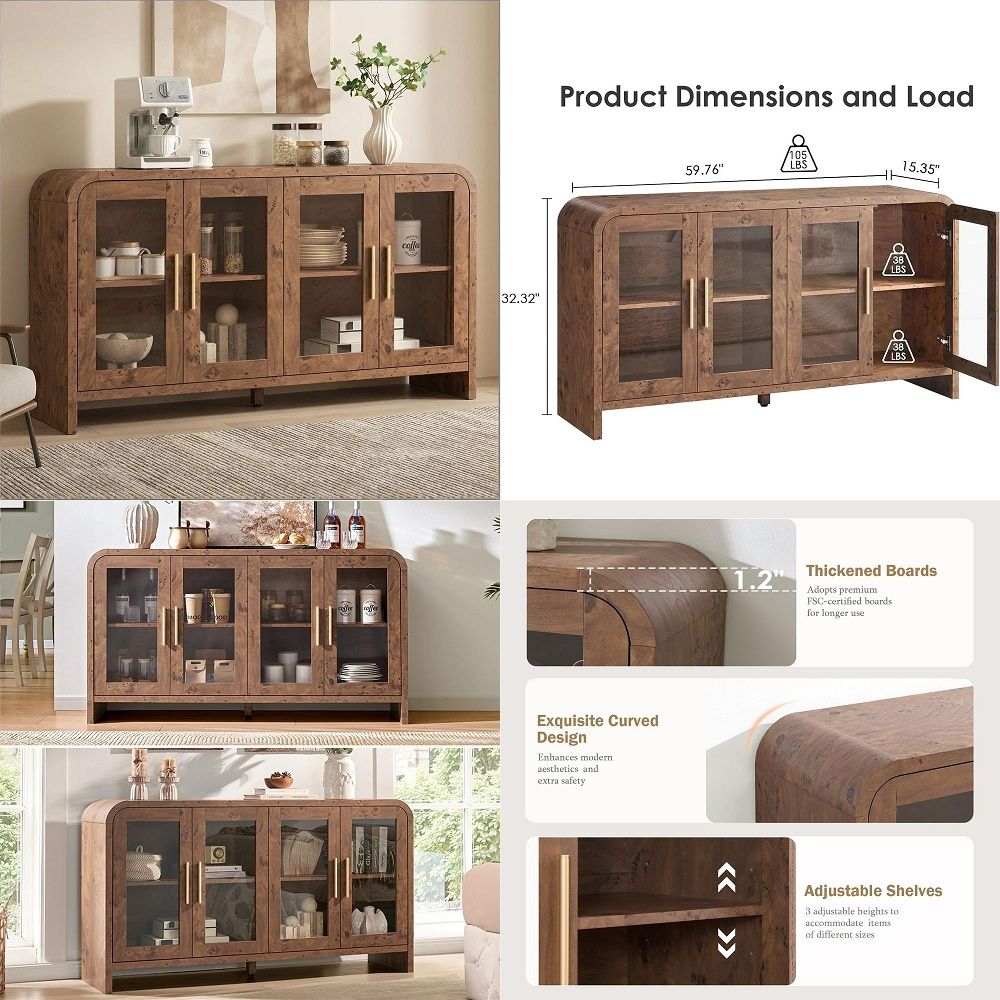 Sideboard Buffet Cabinet with  - Tables ulasan dan harga
