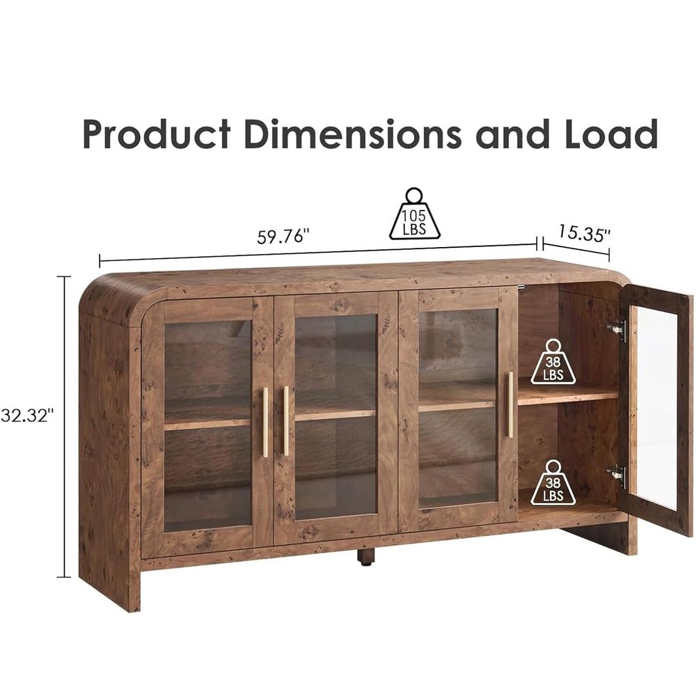 Sideboard Buffet Cabinet with  - Tables ulasan dan harga