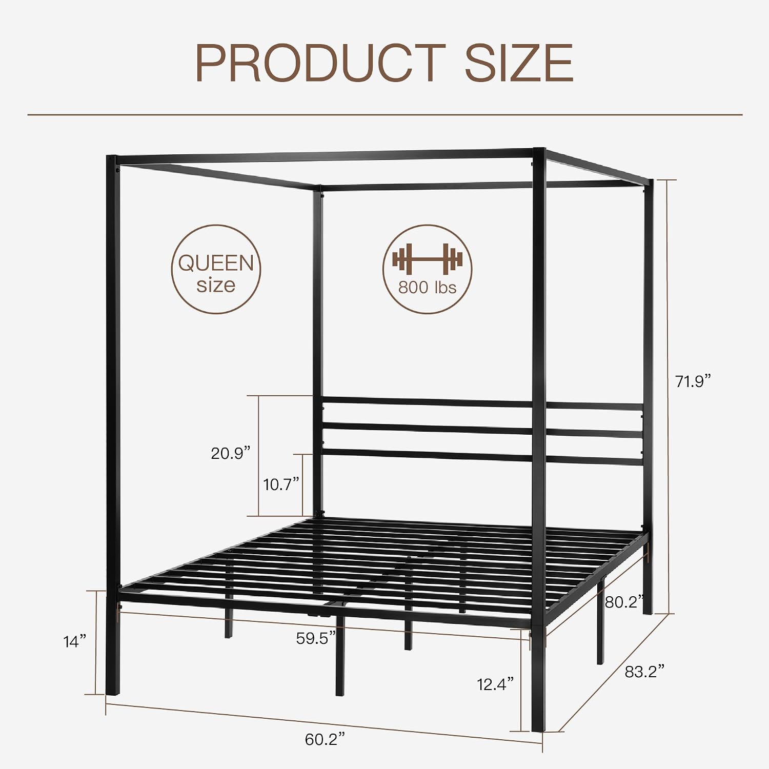 Queen Metal Canopy Bed Frame H - Canopy Bed Frame Metal Queen ulasan dan harga